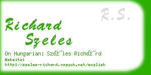 richard szeles business card